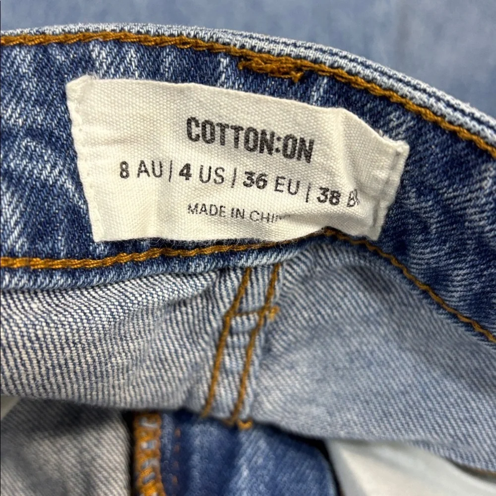 Cotton On Original Flare blue washed 5 pocket size 4 jeans - Picture 7 of 9